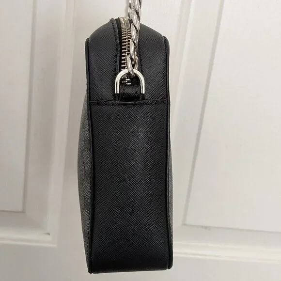 Michael Kors Jet Set Large East West Crossbody Black MK Signature . - Picture 7 of 15